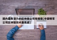 国内最有潜力的区块链公司有哪些[中国哪家公司区块链技术最先进]