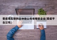 娄底市互联网区块链公司有哪些企业[娄底平台公司]